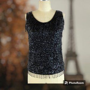 Macy's - Sleeveless vintage "slapper" blouse made in British Hong Kong